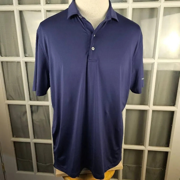 Johnnie O Mens Twilight Blue Birdie Golf Performance Polo Shirt Large - Picture 1 of 4